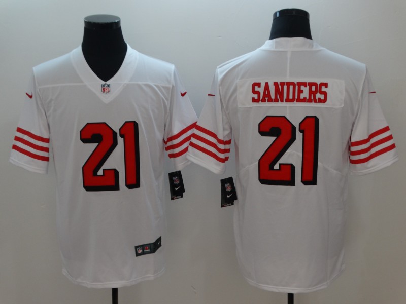 Men San Francisco 49ers 21 Sanders White Color Rush Nike Vapor Untouchable Limited Playe NFL Jerseys